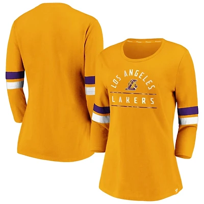 Fanatics Los Angeles Lakers Iconic Prolific Modern 3 4-Sleeve T-Shirt