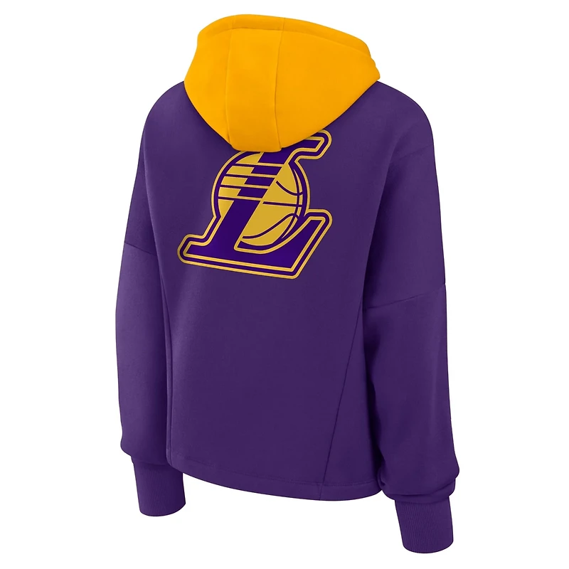 Fanatics Los Angeles Lakers Post Up Boxy Pullover Hoodie
