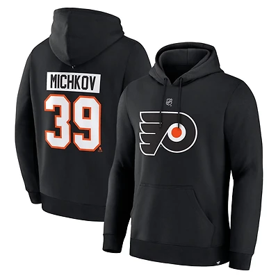 Fanatics Matvei Michkov Philadelphia Flyers Authentic Stack Name  Number Hoodie
