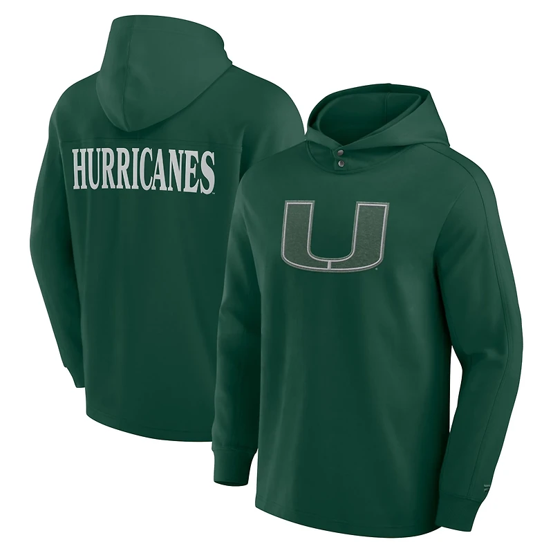 Fanatics Miami Hurricanes Blaze Tri-Blend Pullover Hoodie