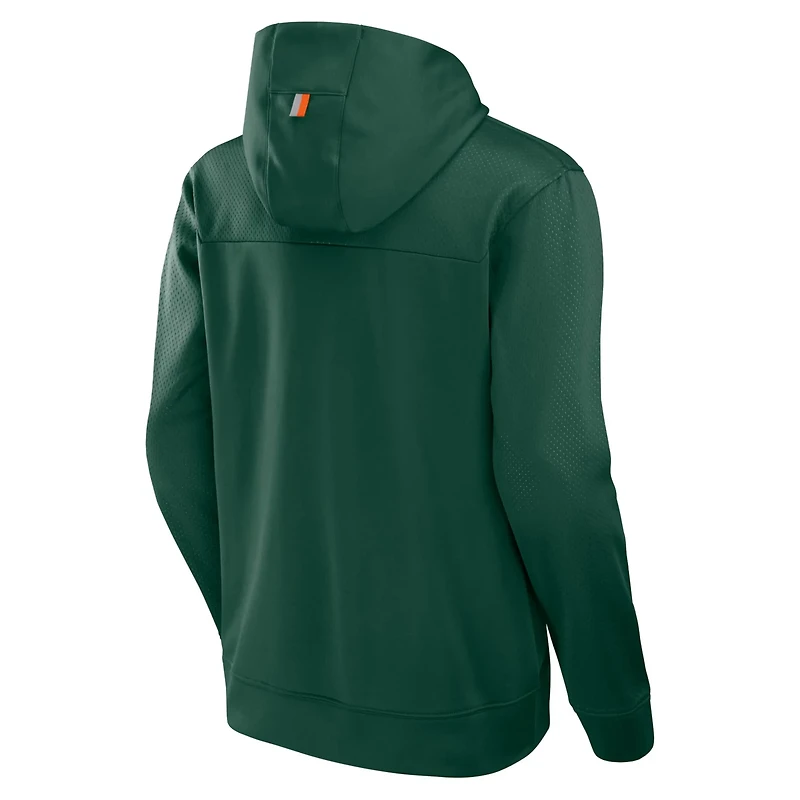 Fanatics Miami Hurricanes Defender Dot Faded Primary Pullover Hoodie