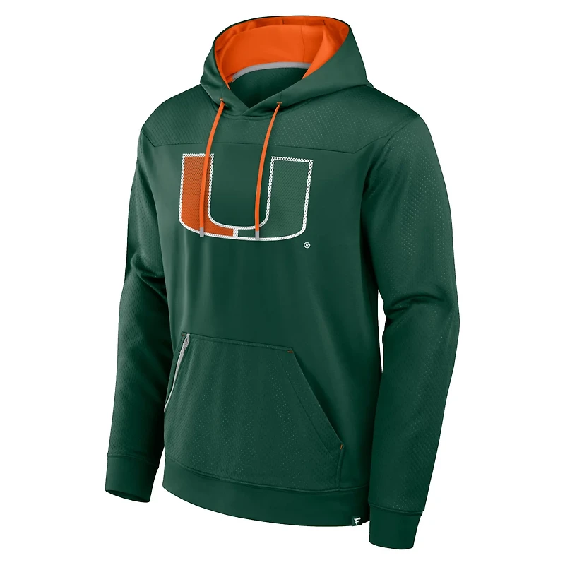 Fanatics Miami Hurricanes Defender Dot Faded Primary Pullover Hoodie