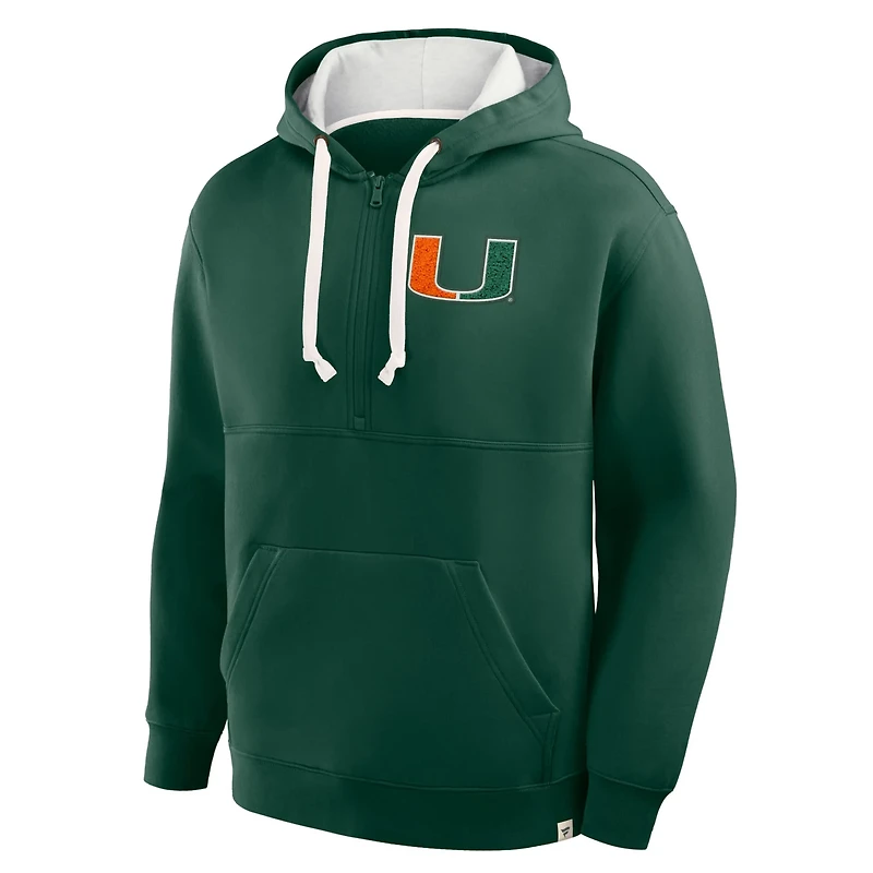 Fanatics Miami Hurricanes Hometown Premium Rise And Conquer Half-Zip Hoodie