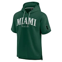 Fanatics Miami Hurricanes Ready Short Sleeve Pullover Hoodie
