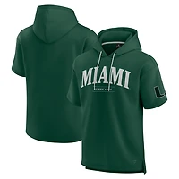 Fanatics Miami Hurricanes Ready Short Sleeve Pullover Hoodie