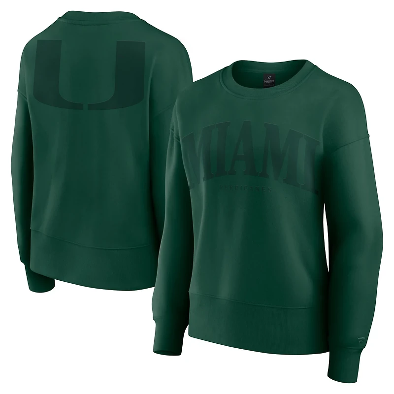 Fanatics Miami Hurricanes Supersoft Flow Fleece Pullover Sweatshirt