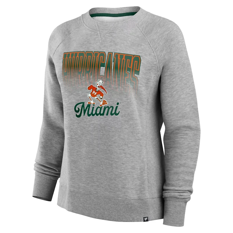 Fanatics Miami Hurricanes Training Camp Hit Hard Fleece Pullover Sweatshirt