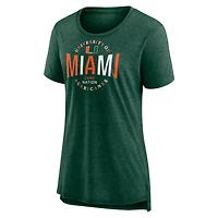 Fanatics Miami Hurricanes True Classics Break It Down Tri-Blend T-Shirt
