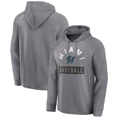 Fanatics Miami Marlins No Time Off Raglan Pullover Hoodie