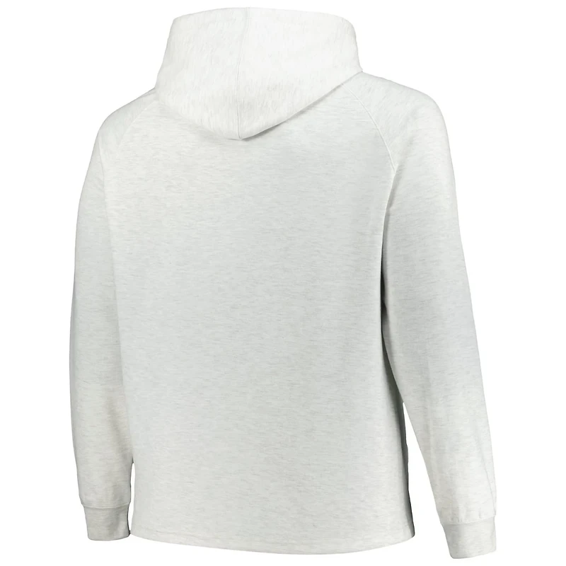 Fanatics Milwaukee Bucks Big  Tall Raglan Tri-Blend Pullover Hoodie