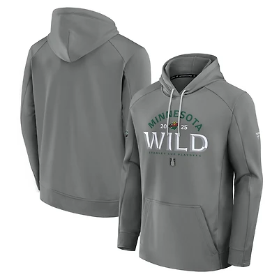 Fanatics Minnesota Wild 2025 Stanley Cup Playoffs Authentic Pro Rink Fly Fleece Pullover Hoodie