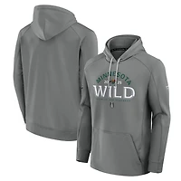 Fanatics Minnesota Wild 2025 Stanley Cup Playoffs Authentic Pro Rink Fly Fleece Pullover Hoodie