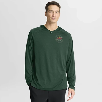 Fanatics Minnesota Wild Authentic Pro Rink Raglan Hoodie