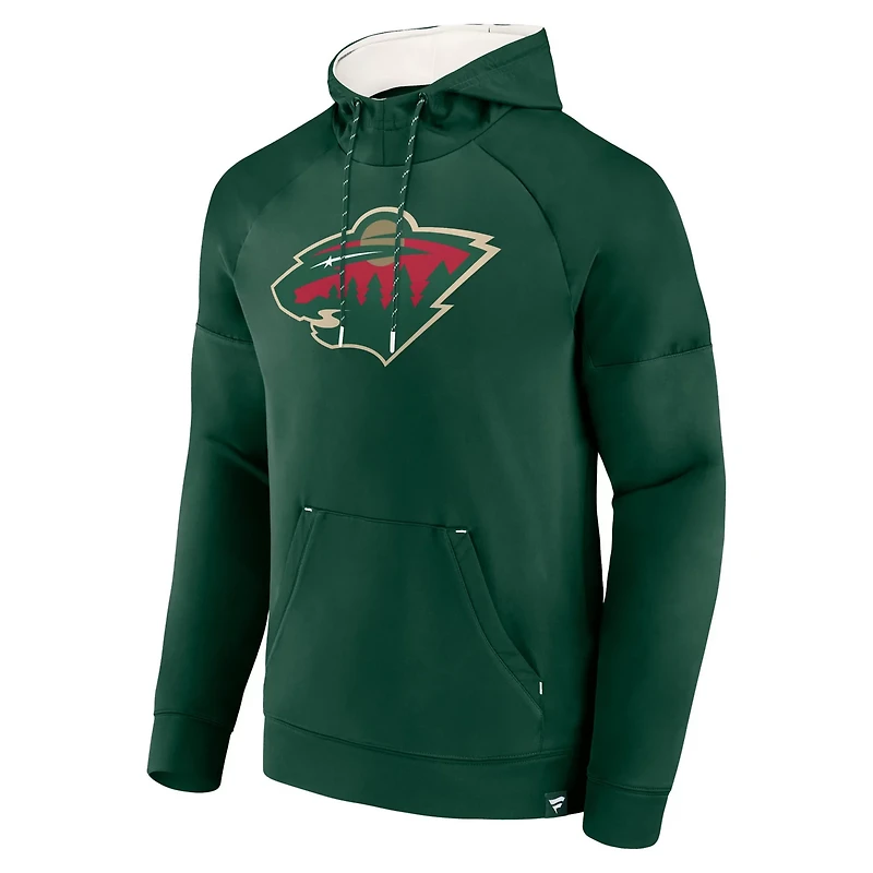 Fanatics Minnesota Wild Iconic Defender Raglan Pullover Hoodie