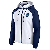 Fanatics Navy Minnesota Timberwolves Anorak Raglan Full-Zip Hoodie Jacket