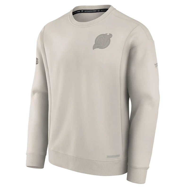 Fanatics New Jersey Devils Authentic Pro Road Fleece Pullover Sweatshirt