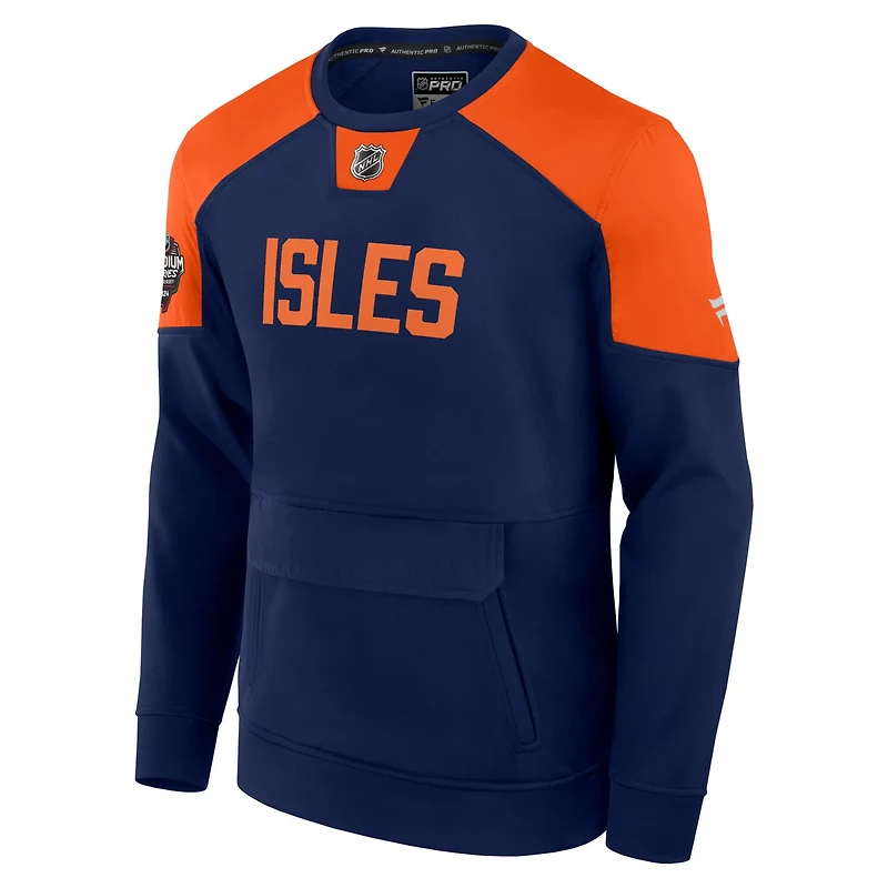 Fanatics New York Islanders 2024 NHL Stadium Series Authentic Pro Fleece Logo Pullover Sweatshirt