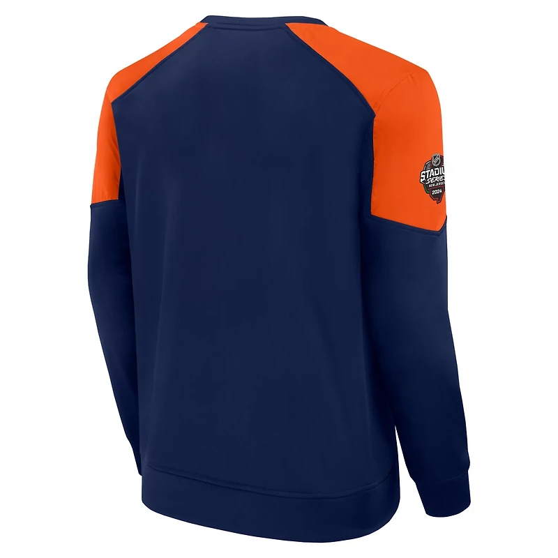 Fanatics New York Islanders 2024 NHL Stadium Series Authentic Pro Fleece Logo Pullover Sweatshirt
