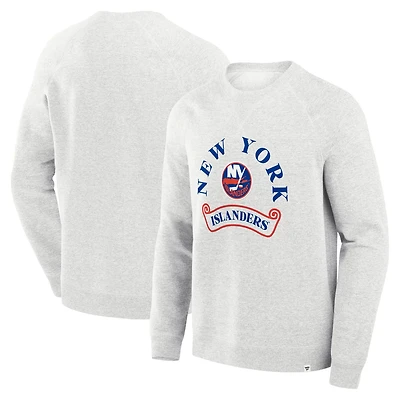 Fanatics New York Islanders Banner Fleece Raglan Pullover Sweatshirt