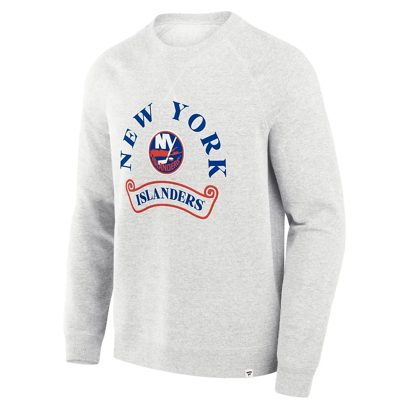 Fanatics New York Islanders Banner Fleece Raglan Pullover Sweatshirt