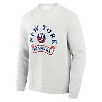 Fanatics New York Islanders Banner Fleece Raglan Pullover Sweatshirt