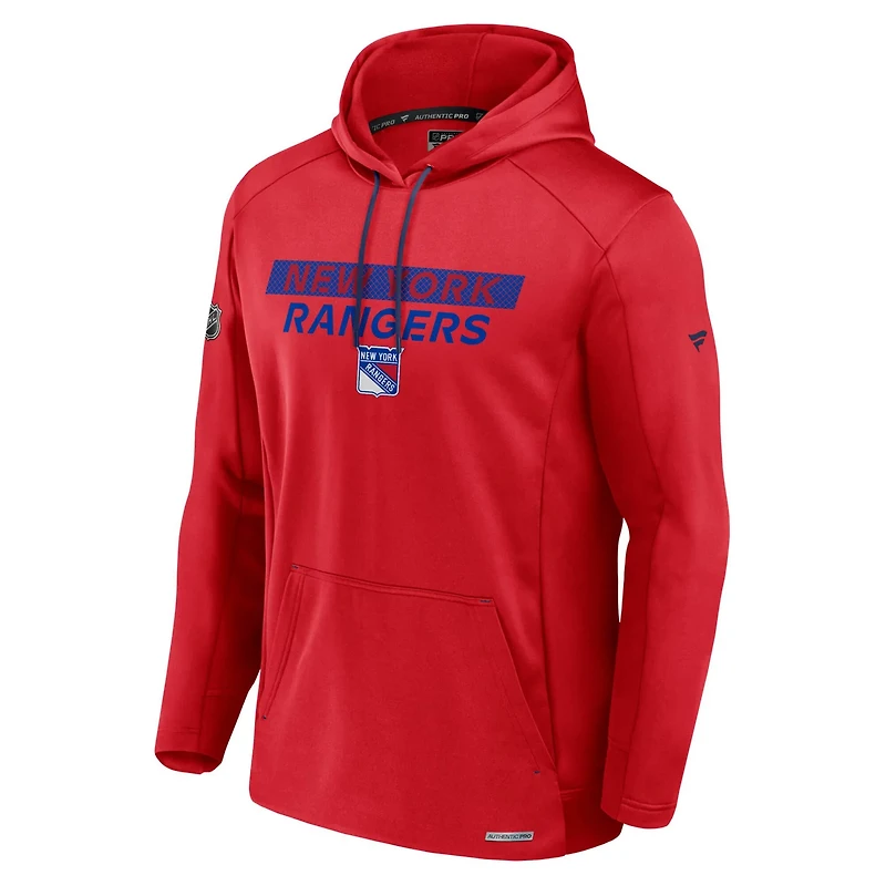 Fanatics New York Rangers Authentic Pro Rink Fleece Pullover Hoodie