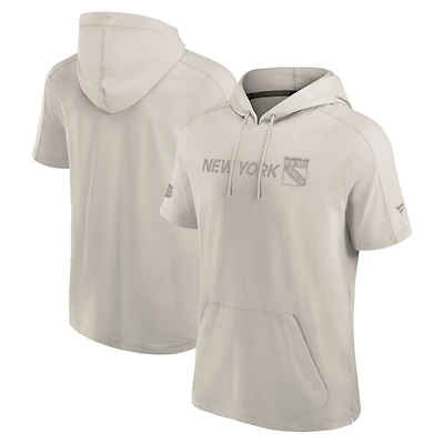 Fanatics New York Rangers Authentic Pro Road Performance Short Sleeve Pullover Hoodie