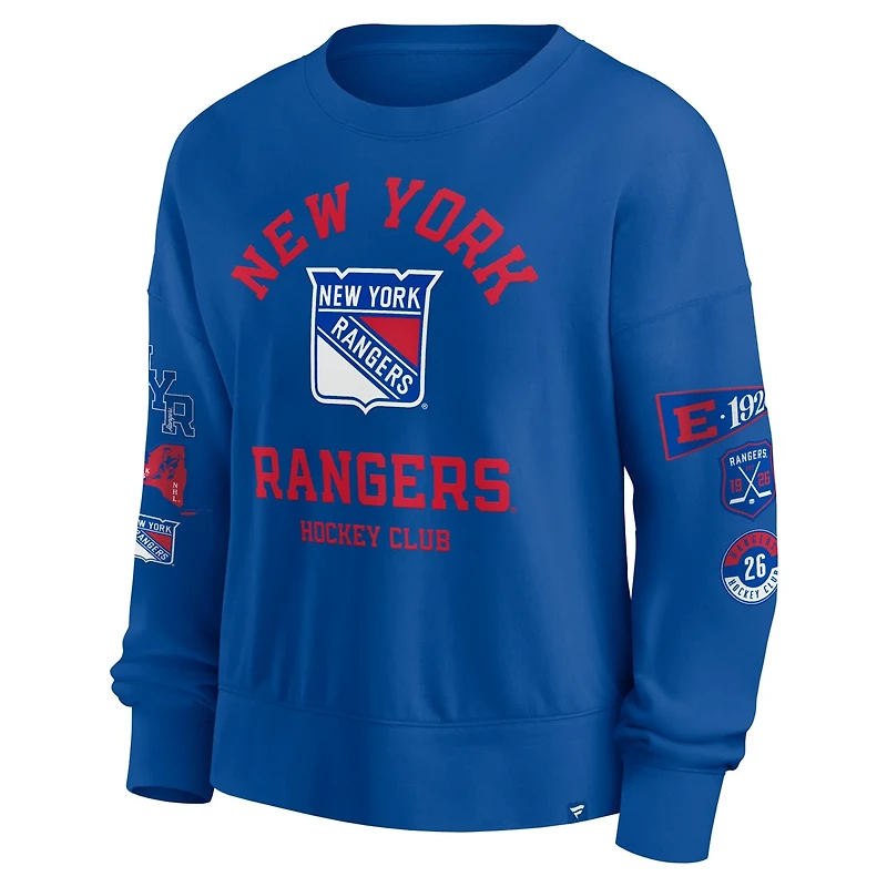 Fanatics New York Rangers Go Team Pullover Sweatshirt