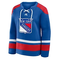 Fanatics New York Rangers Icing Long Sleeve Lace Up Sweatshirt