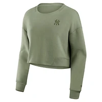 Fanatics New York Yankees Relax Studio Cropped Pullover Sweatshirt