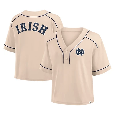 Fanatics Notre Dame Fighting Irish Oversized Dominant Force Midi V-Neck T-Shirt
