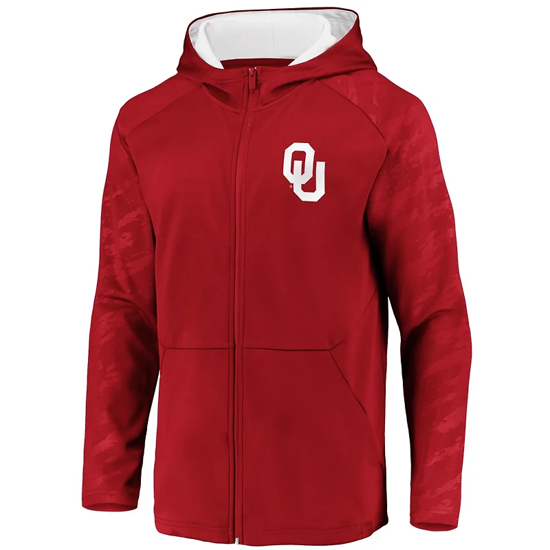 Fanatics Oklahoma Sooners Iconic Embossed Defender Full-Zip Hoodie