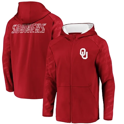 Fanatics Oklahoma Sooners Iconic Embossed Defender Full-Zip Hoodie