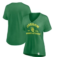 Fanatics Oregon Ducks True Classics Slub Flowy V-Neck T-Shirt