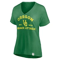 Fanatics Oregon Ducks True Classics Slub Flowy V-Neck T-Shirt