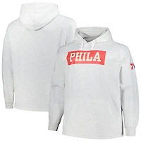 Fanatics Philadelphia 76ers Big  Tall Raglan Tri-Blend Pullover Hoodie