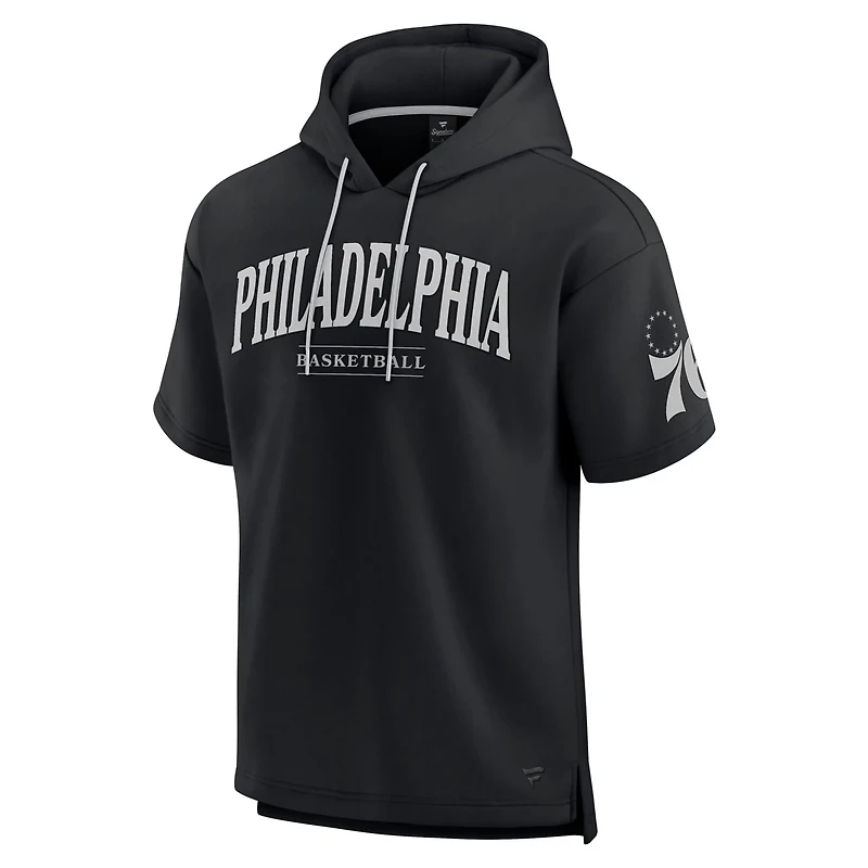 Fanatics Philadelphia 76ers Elements Ready Short Sleeve Pullover Hoodie