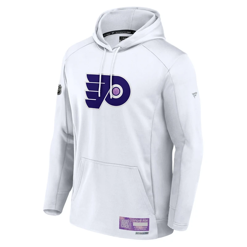 Fanatics Philadelphia Flyers Authentic Pro Hockey Fights Cancer Pullover Hoodie