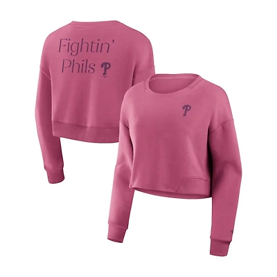 Fanatics Philadelphia Phillies Relax Studio Cropped Pullover Sweatshirt