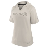 Fanatics Seattle Kraken Authentic Pro Road Short Sleeve V-Neck Pullover Hoodie
