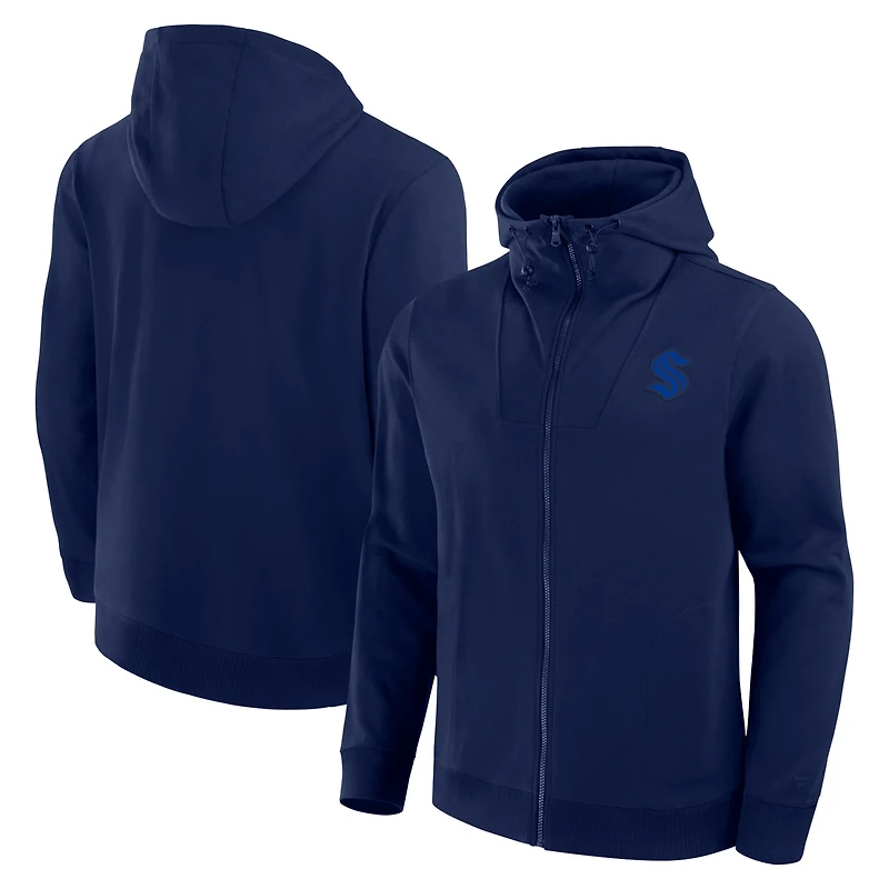 Fanatics Seattle Kraken Elements Tonal Primary Tri-Blend Full-Zip Hoodie