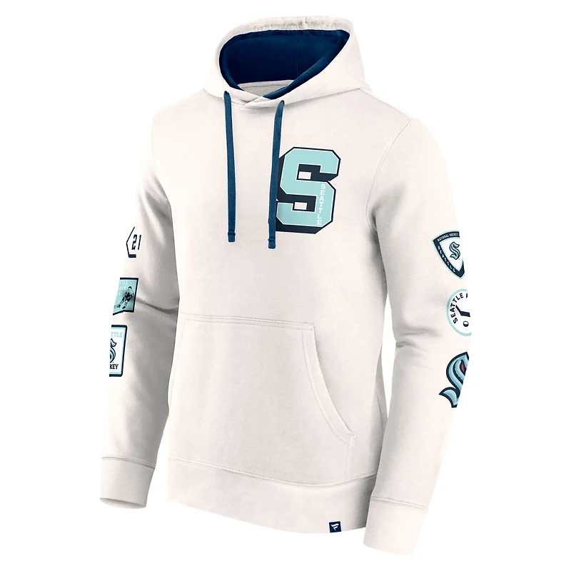 Fanatics Seattle Kraken Letterman Fleece Pullover Hoodie