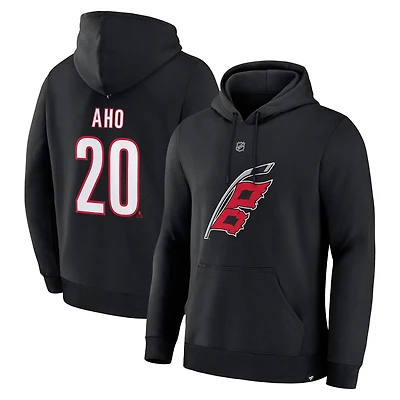 Fanatics Sebastian Aho Carolina Hurricanes Authentic Stack Name  Number Hoodie