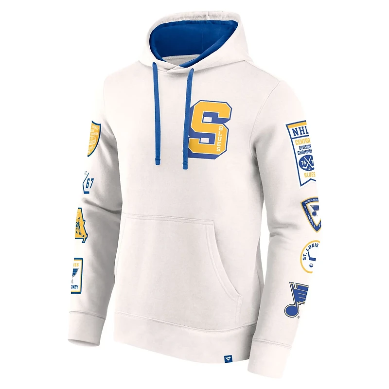 Fanatics St Louis Blues Letterman Fleece Pullover Hoodie