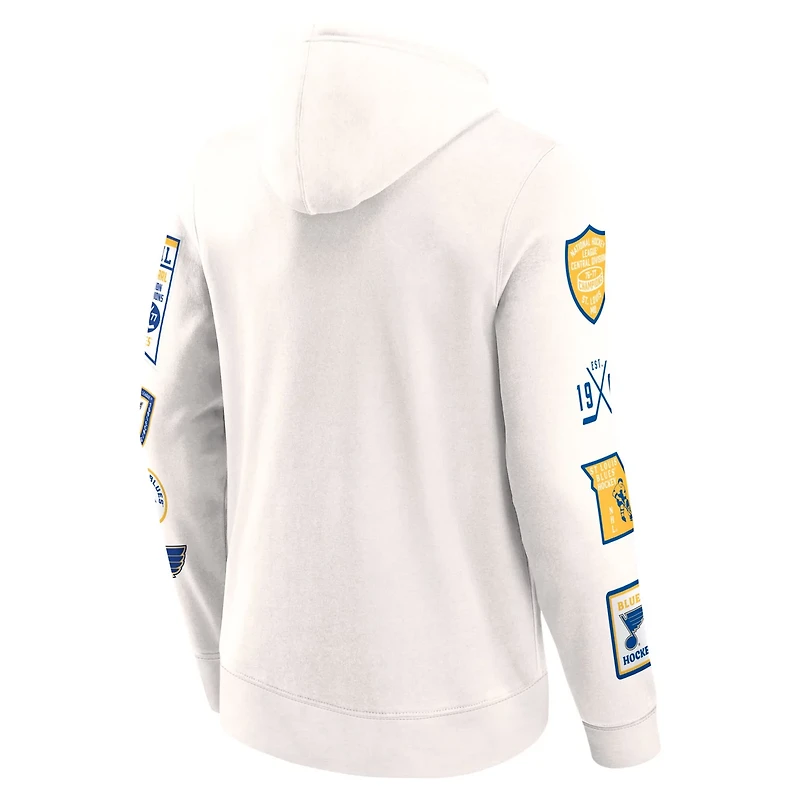Fanatics St Louis Blues Letterman Fleece Pullover Hoodie