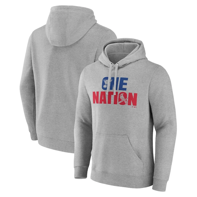 Fanatics St Louis Blues Cardinals One Nation Pullover Hoodie