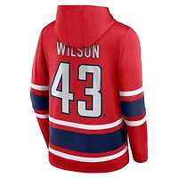 Fanatics Tom Wilson Washington Capitals Name  Number Lace-Up Pullover Hoodie