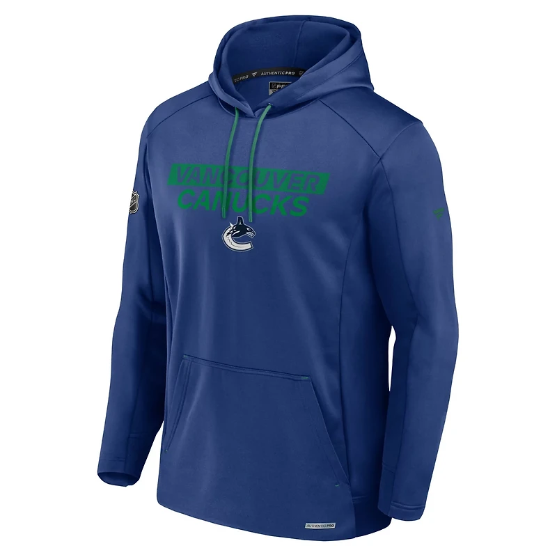 Fanatics Vancouver Canucks Authentic Pro Rink Fleece Pullover Hoodie