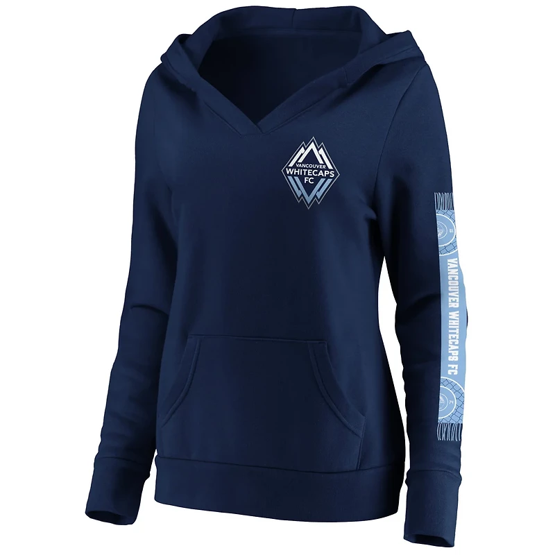 Fanatics Vancouver Whitecaps FC Fleece Scarf Sleeve V-Neck Pullover Hoodie