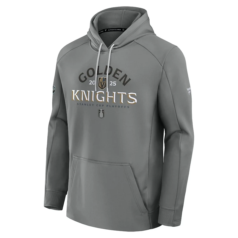 Fanatics Vegas Golden Knights 2025 Stanley Cup Playoffs Authentic Pro Rink Fly Fleece Pullover Hoodie